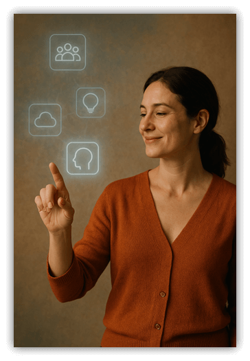 Profesional usando tecnología Netfunctron